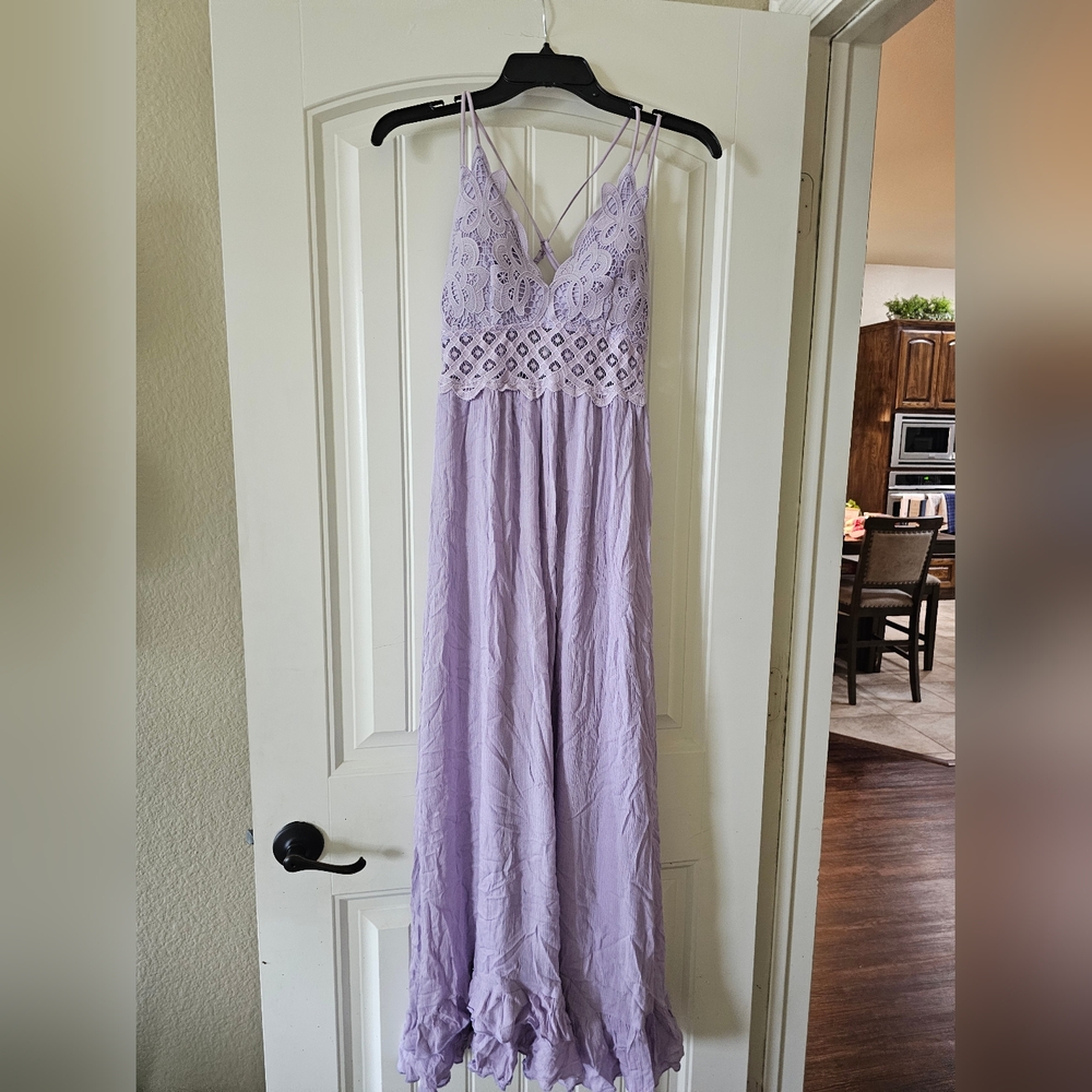 HYFVE Lavender Lace Maxi Dress
